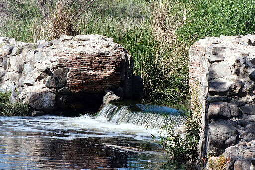 Close-up View of Mission Dam Outlet