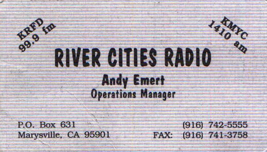Andy's business card