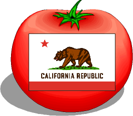 California Bear Flag superimposed on Big Tomato