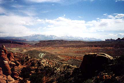 La Sal Mountains from Fiery Furnace Viewpoint